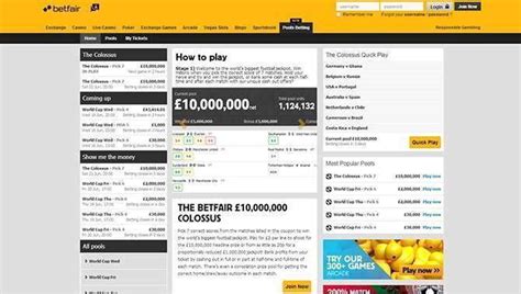 betfair pools betting - Betfair Pools: The chance to win a guaranteed £10m!